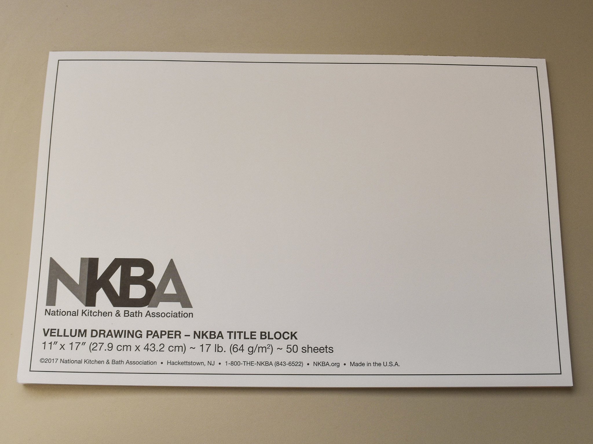 NKBA Drawing Paper (11 x 17) - NKBA